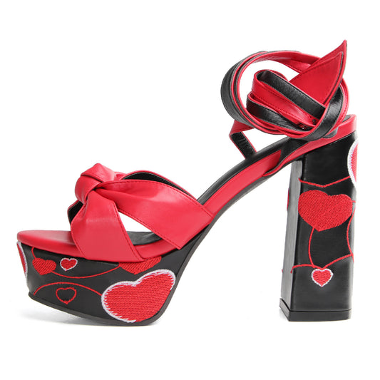 Peep Toe  Bow Knot Ankle Strap Sandals