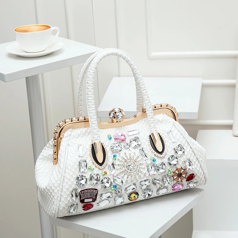 Embellished  PU Shoulder Handbag