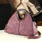 Spliced Geometric Dumpling Handbag