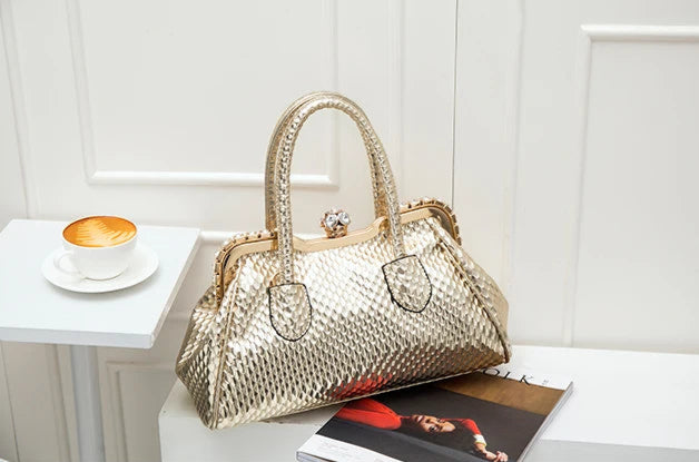 Embellished  PU Shoulder Handbag