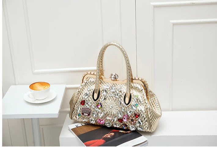 Embellished  PU Shoulder Handbag