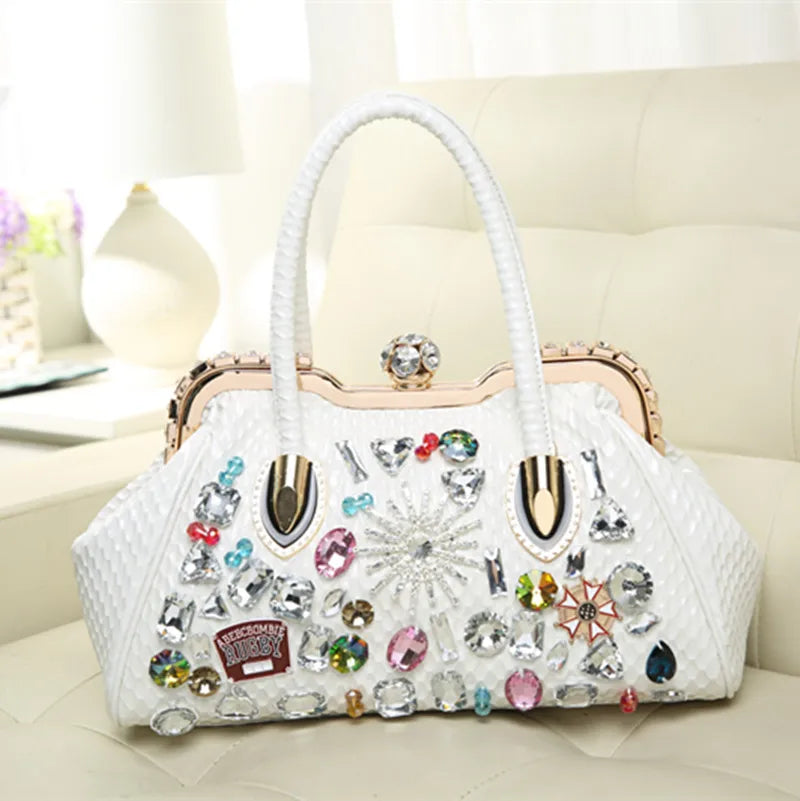 Embellished  PU Shoulder Handbag