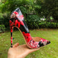 Floral Pointed Toe High Heel Shoes