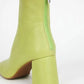 Square Toe High Heel Ankle Boots