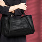 Alligator Pattern Genuine Leather Tote Bag