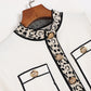 Leopard Print O-Neck Short Sleeve Sweater Dress