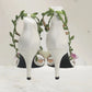 Floral Vine Open Toe High Heel Sandals