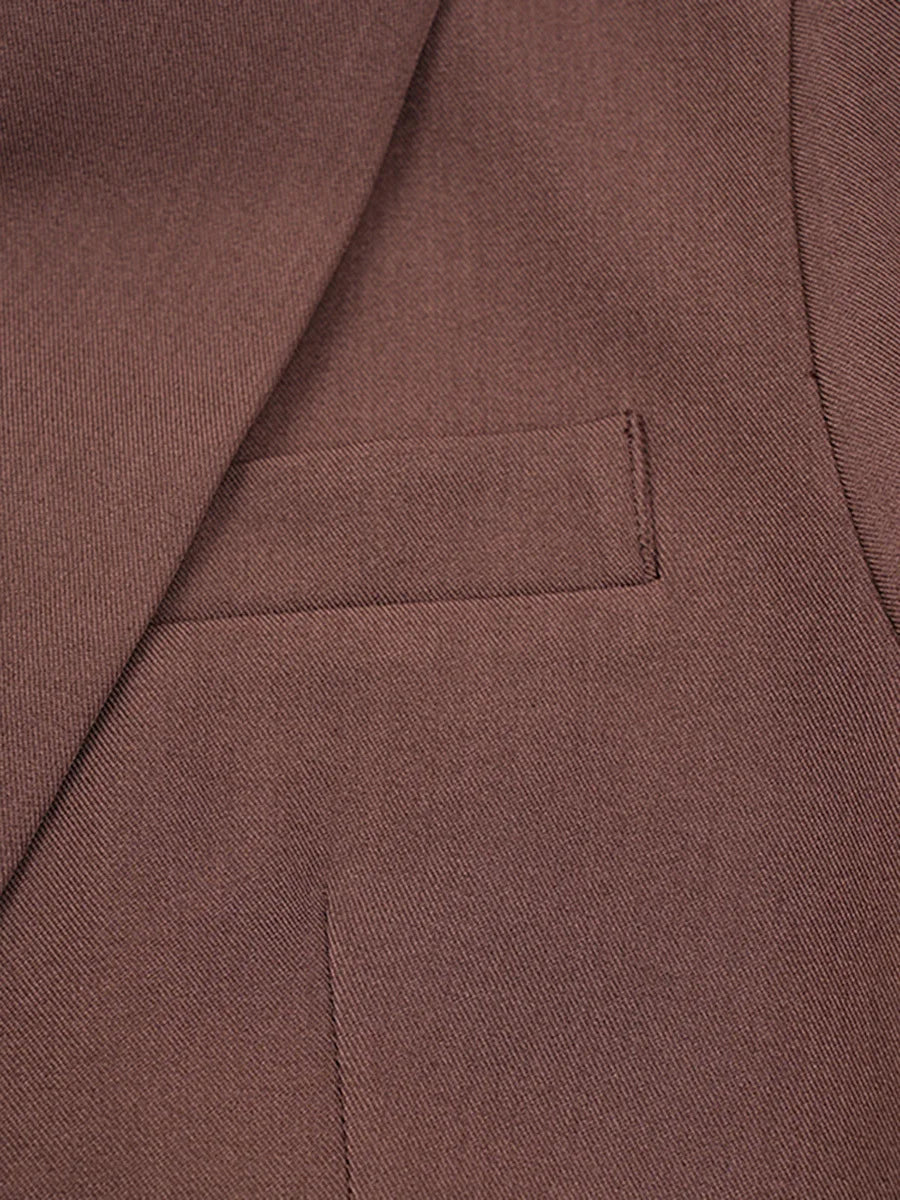 Color Block Spliced Single-Breasted Coat