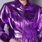 Shiny Patent PU Leather Trench Coat