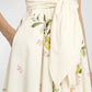 Printed Patchwork Belt Sleeveless Midi Dress