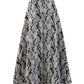 Floral High Waist A-Line Long Skirt