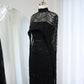 Beaded Strapless Floor-Length Dress with Cape