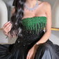 Luxury Beaded Strapless Evening Dress