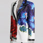 Colorblock Floral Blazer and High Waist Pants Set