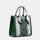 Genuine Leather Snake Pattern Tote Bag