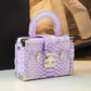 Crocodile Print Genuine Leather Square Handbag