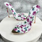 Floral Pointed Toe High Heel Sandals