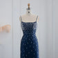 Embellished Spaghetti Strap Square Neck Dress