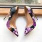 Floral Pointed Toe High Heel Shoes