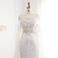 Sequined Patchwork Floor-Length Dress with Cape Sleeves