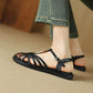 Retro Hollow Out Round Toe Sandals