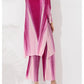 Miyake Pleated Two-Tone Top and Wide Leg Pants Set
