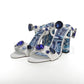 Blue & White Porcelain Crystal Sandals