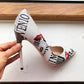 Newspaper Print Pointed Toe High Heel Shoes