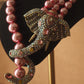 Crystal Studded Elephant Pearl Necklace