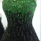 Luxury Beaded Strapless Evening Dress