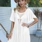 Openwork Flutter Sleeve Cover-Up Dress