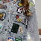 Embroidered Patch Button Up Long Sleeve Denim Jacket