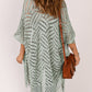 Openwork Open Front Cardigan with Fringes