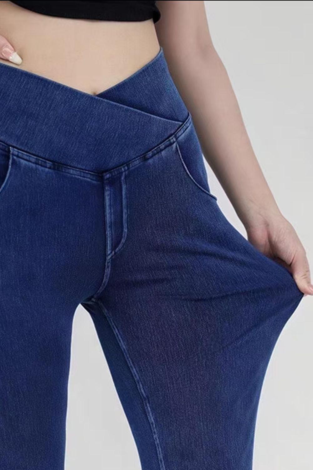 Pocketed Highly Stretchy Bootcut Jeans