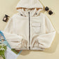 Zip Up Long Sleeve Hooded Jacket