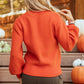 Pumpkin Pattern Round Neck Sweater