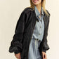 Exposed Seam Zip Up Dropped Shoulder Jacket