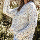 Twisted Confetti Boat Neck Sweater