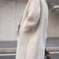 Plus Size Drawstring Zip Up Turtleneck Sherpa Coat