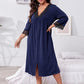 Plus Size Lace Detail V-Neck Lounge Dress