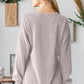 Heimish BOO Round Neck Long Sleeve Ribbed T-Shirt