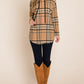 Drawstring Plaid Long Sleeve Hoodie