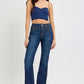 RISEN High Rise Flare Jeans with Pockets