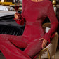 Cutout Round Neck Long Sleeve Jumpsuit