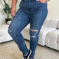 Judy Blue Full Size  High Waist Distressed Skinny Jeans