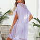 Cutout V-Neck Short Sleeve Cover-Up