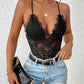 Crisscross Lace Spaghetti Strap Bodysuit