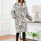 Thermal Leopard Faux Fur Hooded Outerwear