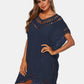 Cutout V-Neck Short Sleeve Cover-Up