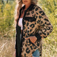 Leopard Button Up Long Sleeve Jacket